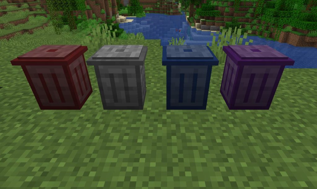 ゴミ箱MOD「Trash Cans」の導入方法：4つのゴミ箱