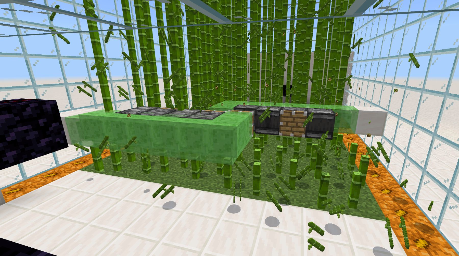 フライングマシン式竹自動収穫機を実際に動かしている様子1