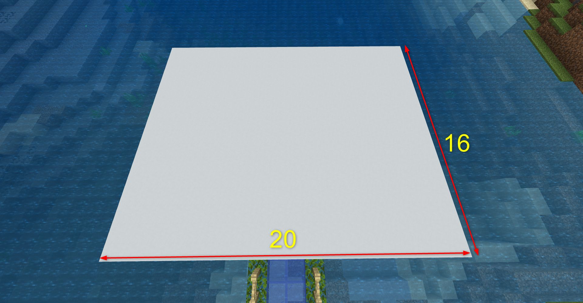 20×16マスの白色のコンクリートを設置