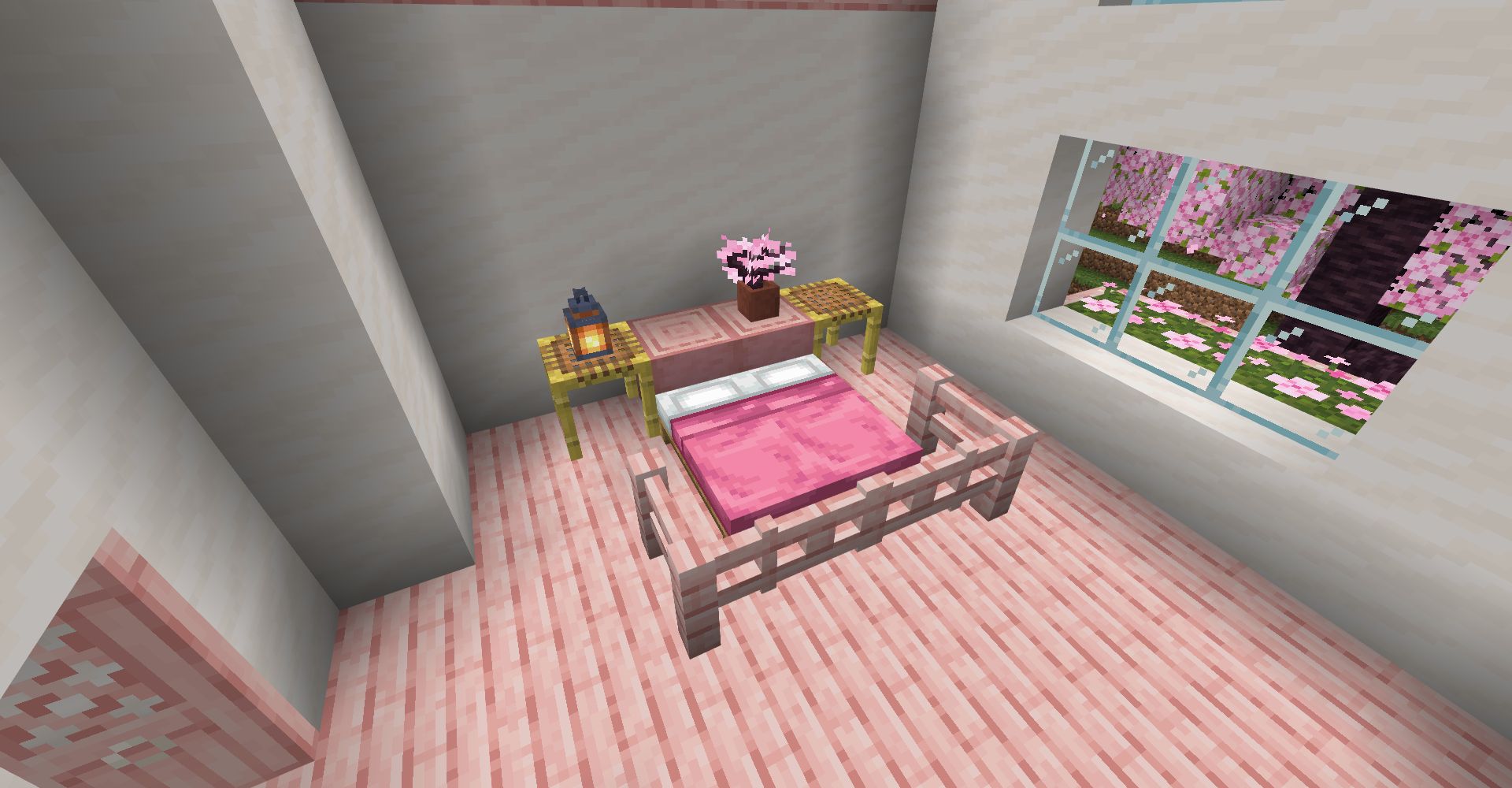 かわいい桜建築の寝室