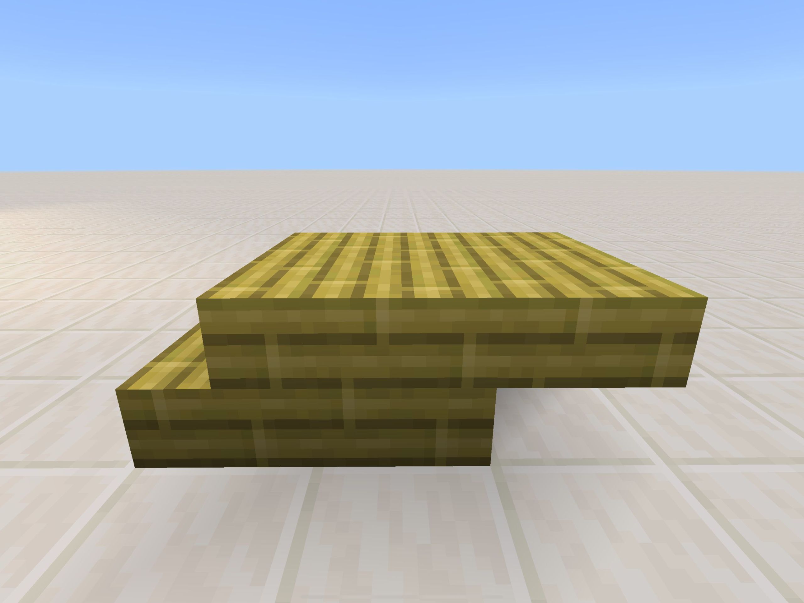 「竹の階段」→「竹の板材」→「竹のハーフブロック」の順で並べる