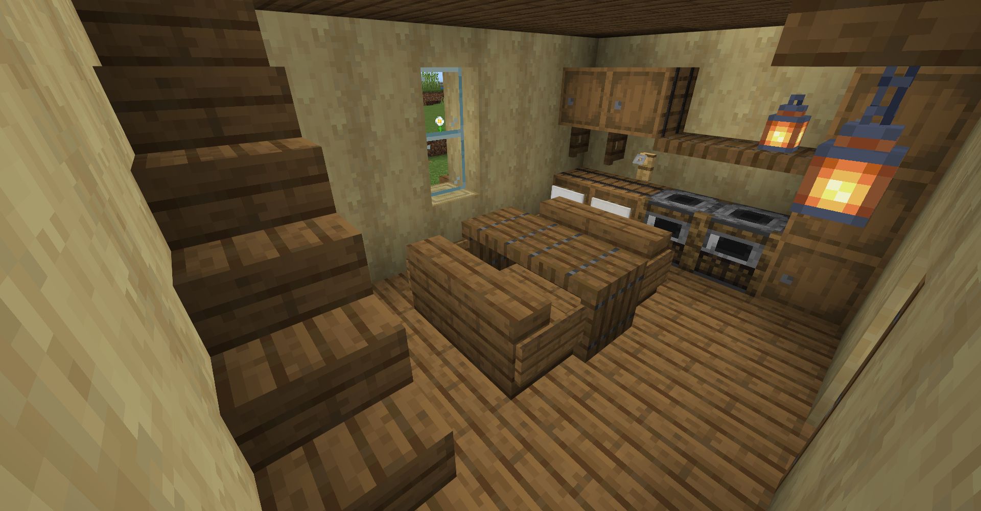 「簡単な木の家」1階内装