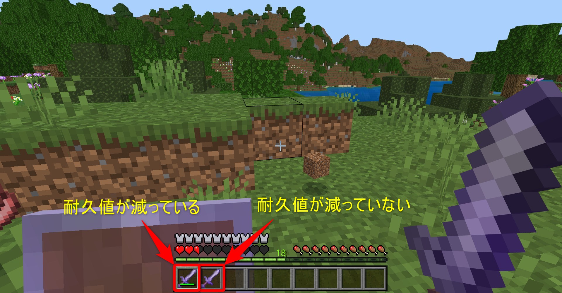 耐久値のゲージが減っていない状態